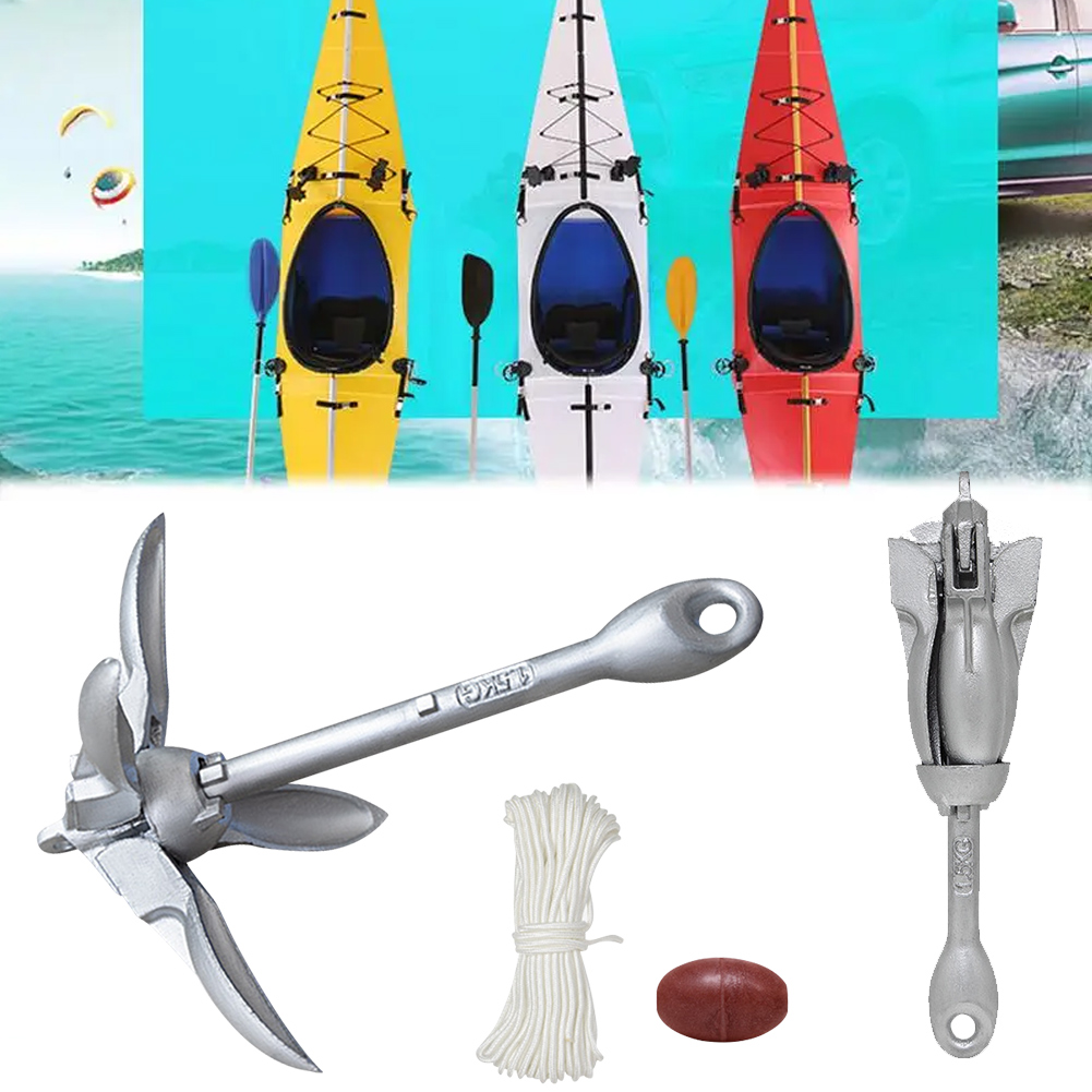 Fishing Boat Anchor - 0.7/1.5KG Katlanabilir Kayak Çapası, 65ft Deniz
