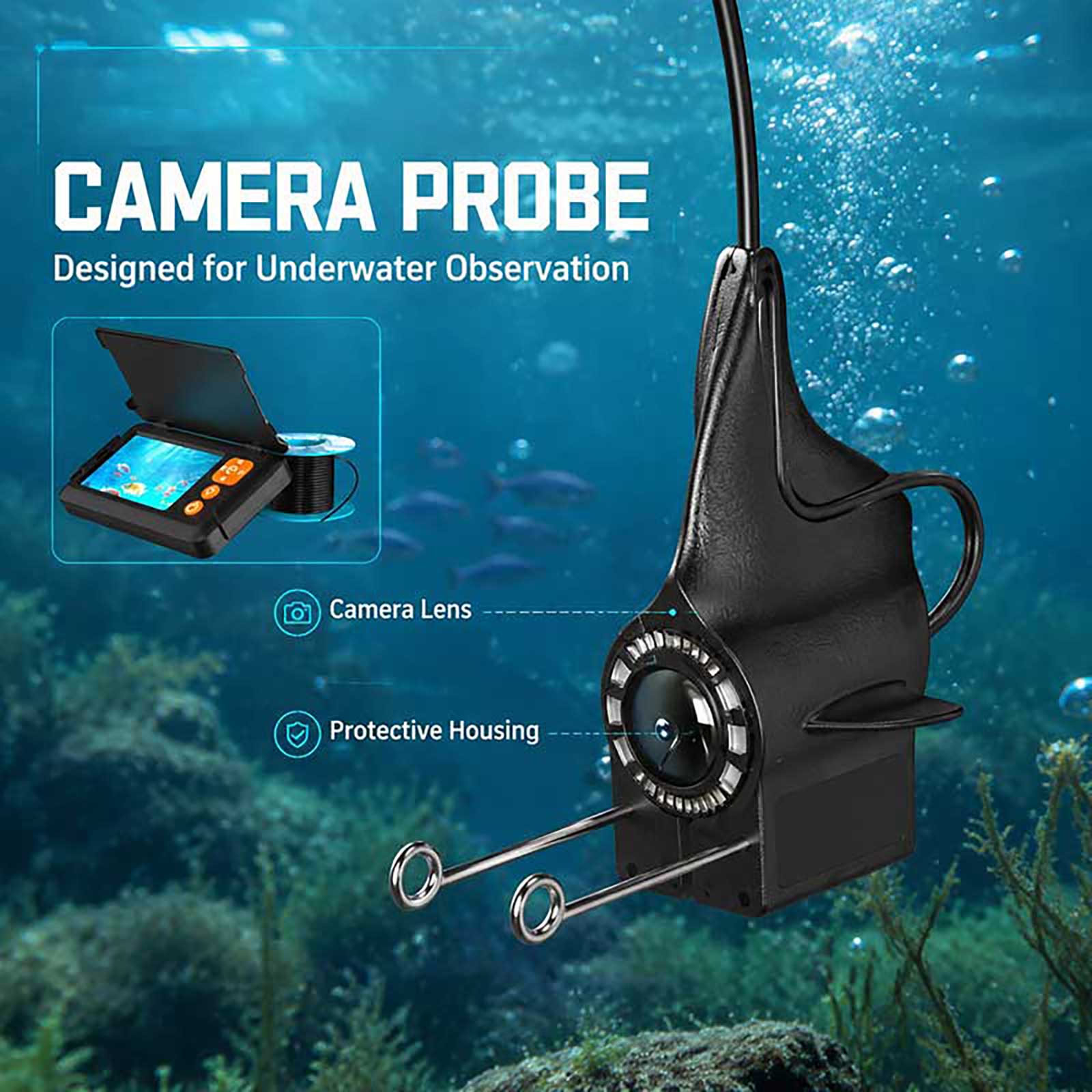 1080P HD Balık Bulucu Sualtı K - Fishing Boat Depth Finder incelemesi ve fiyatı